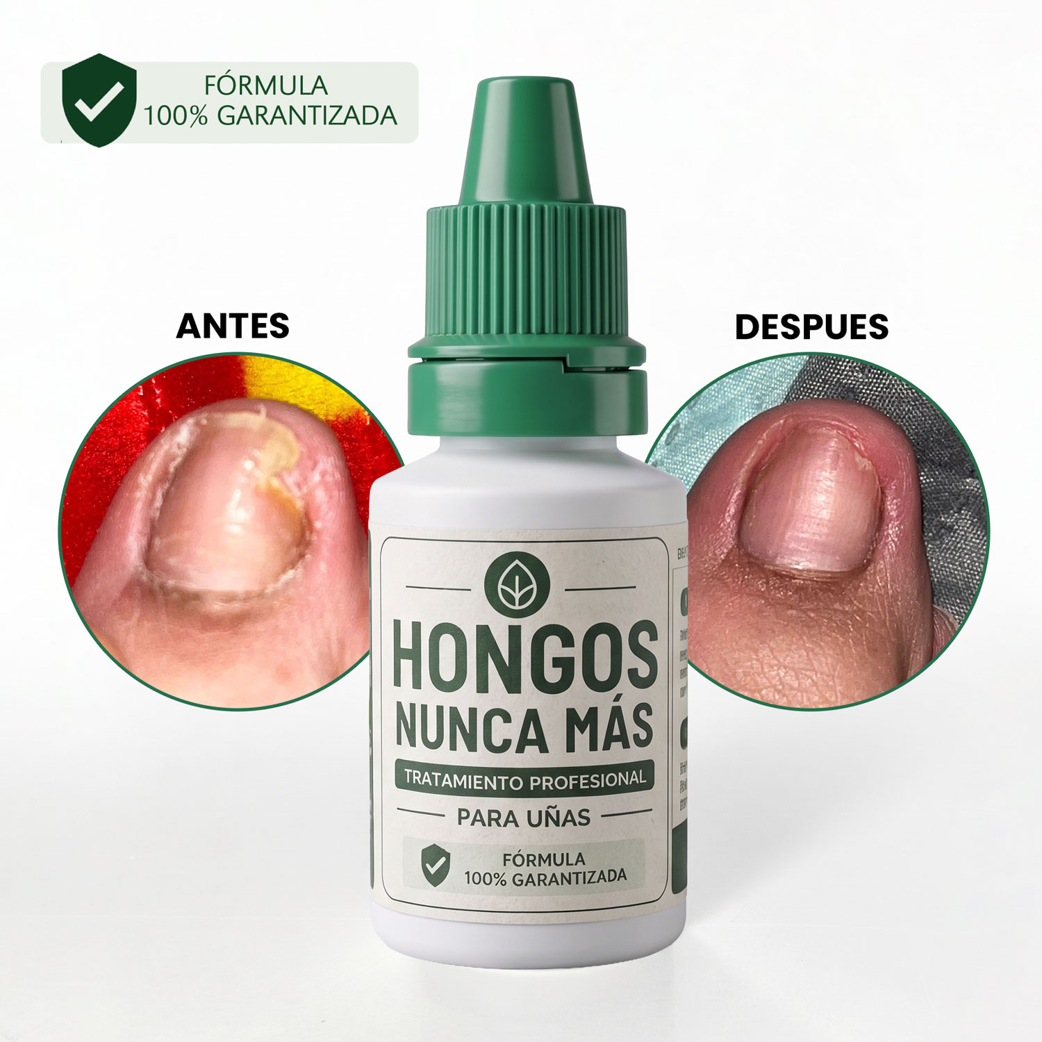 Uñas sanas y limpias después del tratamiento